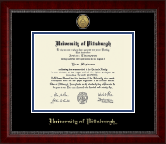 University of Pittsburgh at Bradford diploma frame - Gold Engraved Medallion Diploma Frame in Sutton