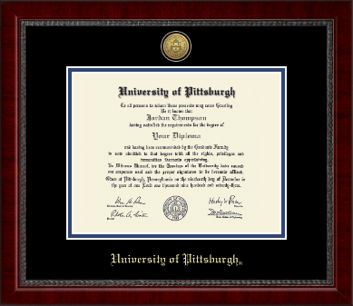 University of Pittsburgh at Bradford diploma frame - Gold Engraved Medallion Diploma Frame in Sutton