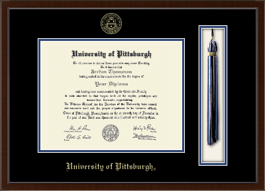 University of Pittsburgh at Bradford diploma frame - Tassel & Cord Diploma Frame in Delta