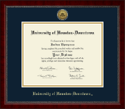 University of Houston Downtown diploma frame - Gold Engraved Medallion Diploma Frame in Sutton