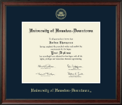 University of Houston Downtown diploma frame - Gold Embossed Diploma Frame in Studio
