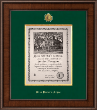 Miss Porter's School diploma frame - Presidential Gold Engraved Diploma Frame in Madison