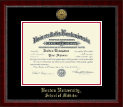 Boston University Gold Engraved Medallion Diploma Frame in Sutton