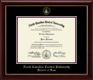 North Carolina Central University Gold Embossed Diploma Frame in Gallery