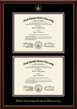 North Carolina Central University diploma frame - Double Diploma Frame in Galleria