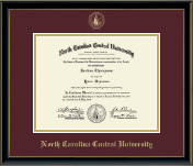 North Carolina Central University Gold Embossed Diploma Frame in Onexa Gold