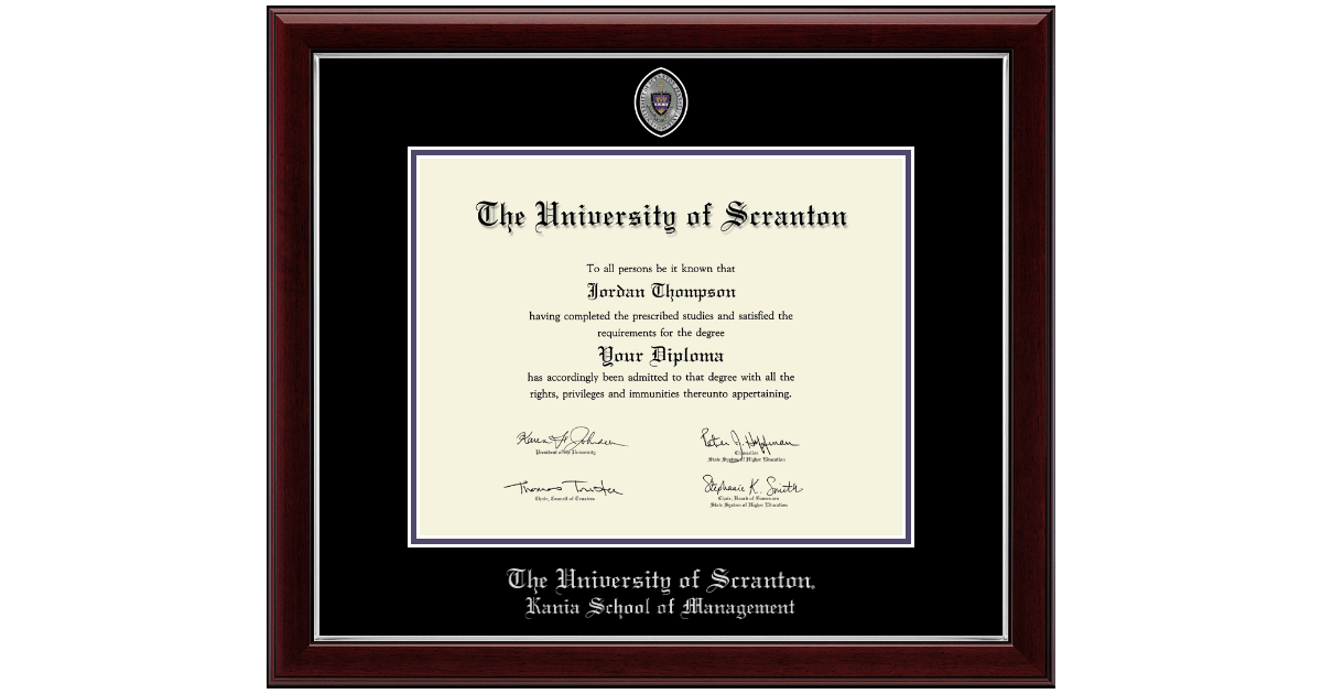 Masterpiece Medallion Diploma Frame in Gallery Silver The University of