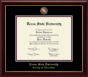 Texas State University diploma frame - Masterpiece Medallion Diploma Frame in Gallery