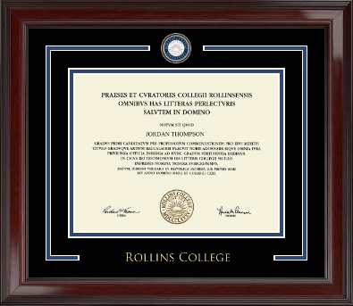 Rollins College diploma frame - Showcase Edition Diploma Frame in Encore