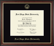 Fort Hays State University diploma frame - Gold Embossed Diploma Frame in Studio Gold