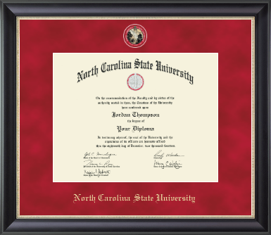 North Carolina State University diploma frame - Regal Edition Diploma Frame in Noir