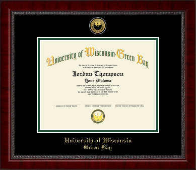 University of Wisconsin Green Bay diploma frame - Gold Engraved Medallion Diploma Frame in Sutton
