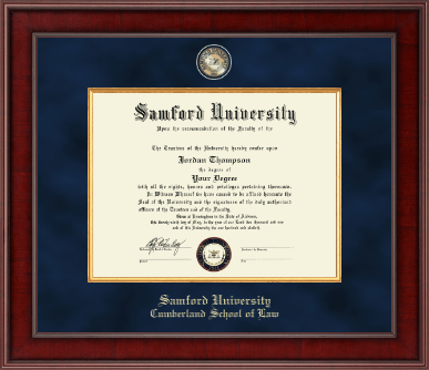 Samford University diploma frame - Presidential Masterpiece Diploma Frame in Jefferson