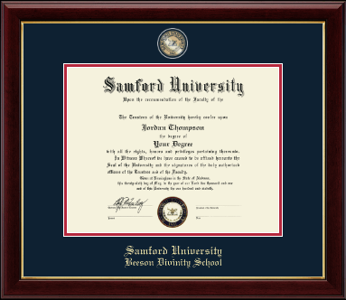 Samford University diploma frame - Masterpiece Medallion Diploma Frame in Gallery