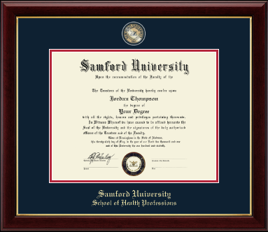 Samford University diploma frame - Masterpiece Medallion Diploma Frame in Gallery