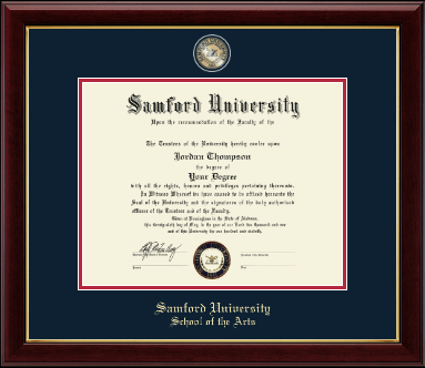 Samford University diploma frame - Masterpiece Medallion Diploma Frame in Gallery