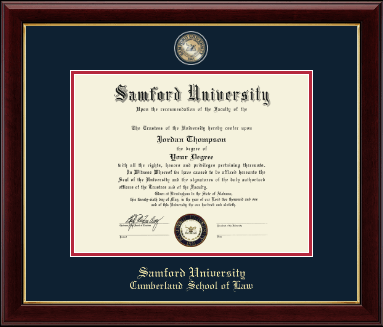 Samford University diploma frame - Masterpiece Medallion Diploma Frame in Gallery
