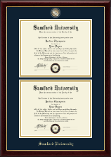 Samford University Masterpiece Medallion Double Diploma Frame in Gallery