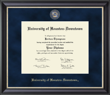University of Houston Downtown diploma frame - Regal Edition Diploma Frame in Noir