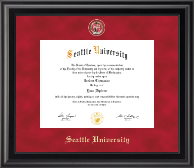 Seattle University diploma frame - Regal Diploma Frame in Midnight