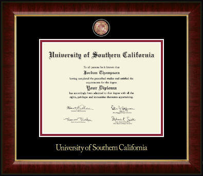 University of Southern California diploma frame - Masterpiece Medallion Diploma Frame in Murano