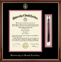 University of South Carolina diploma frame - Tassel & Cord Diploma Frame in Southport Gold