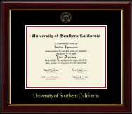 University of Southern California Gold Embossed Diploma Frame in Gallery