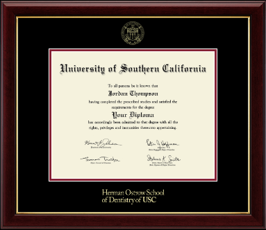 University of Southern California diploma frame - Gold Embossed Diploma Frame in Gallery