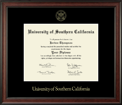 University of Southern California diploma frame - Gold Embossed Diploma Frame in Studio