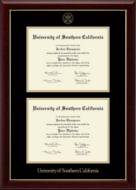 University of Southern California diploma frame - Double Diploma Frame in Gallery