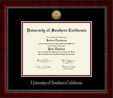 University of Southern California diploma frame - Gold Engraved Medallion Diploma Frame in Sutton