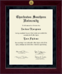 Charleston Southern University diploma frame - Millennium Gold Engraved Diploma Frame in Cordova