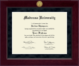 Madonna University Millennium Gold Engraved Diploma Frame in Cordova
