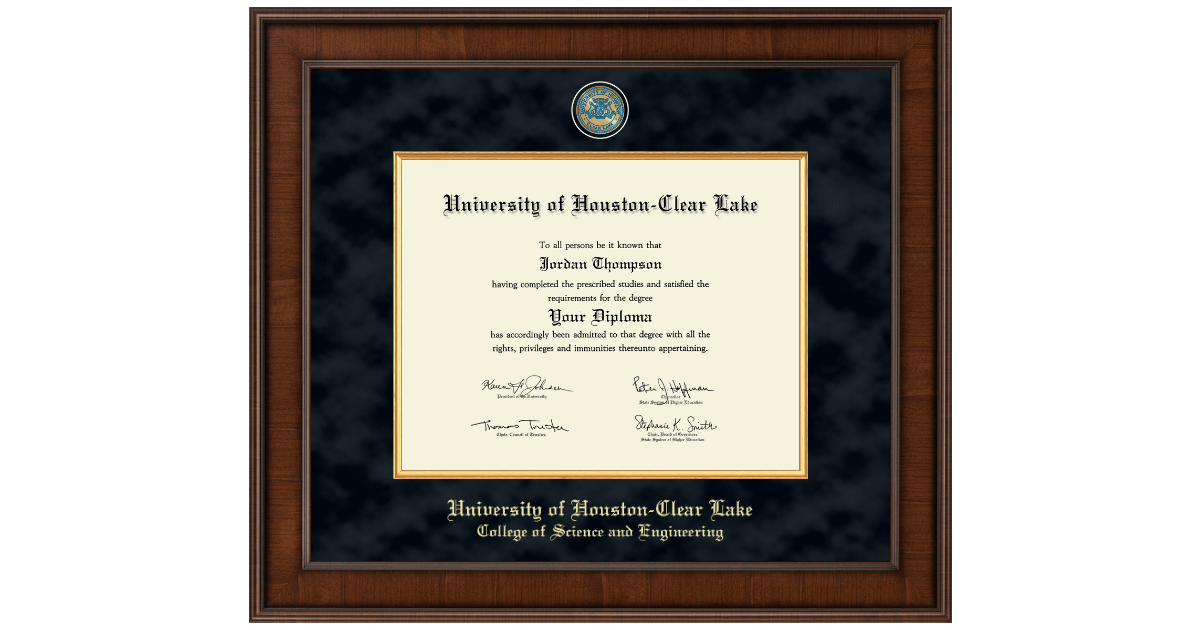 UHCL College of Science and Engineering Diploma Frames
