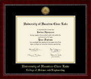 University of Houston-Clear Lake diploma frame - Gold Engraved Medallion Diploma Frame in Sutton