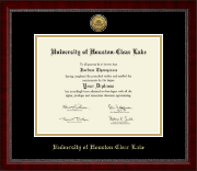 University of Houston-Clear Lake Gold Engraved Medallion Diploma Frame in Sutton