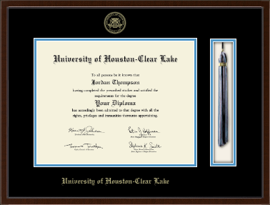 University of Houston-Clear Lake diploma frame - Tassel & Cord Diploma Frame in Delta