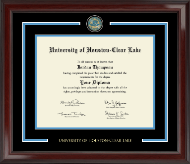 University of Houston-Clear Lake diploma frame - Showcase Edition Diploma Frame in Encore