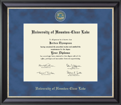 University of Houston-Clear Lake diploma frame - Regal Edition Diploma Frame in Noir