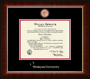 Wesleyan University Masterpiece Medallion Diploma Frame in Murano