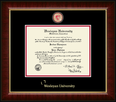 Wesleyan University diploma frame - Masterpiece Medallion Diploma Frame in Murano