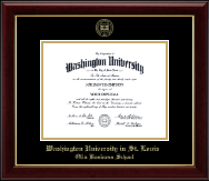 Washington University in St. Louis diploma frame - Gold Embossed Diploma Frame in Gallery