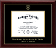 Washington University in St. Louis diploma frame - Gold Embossed Diploma Frame in Gallery