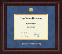 John Brown University Presidential Gold Engraved Diploma Frame in Premier
