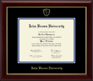 John Brown University Gold Embossed Diploma Frame in Gallery