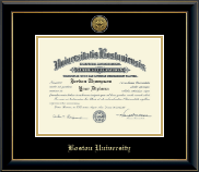 Boston University diploma frame - Gold Engraved Medallion Diploma Frame in Onyx Gold
