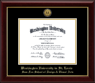 Washington University in St. Louis diploma frame - Gold Engraved Medallion Diploma Frame in Gallery