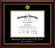 Washington University in St. Louis diploma frame - Gold Engraved Medallion Diploma Frame in Gallery