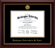Washington University in St. Louis Gold Engraved Medallion Diploma Frame in Gallery