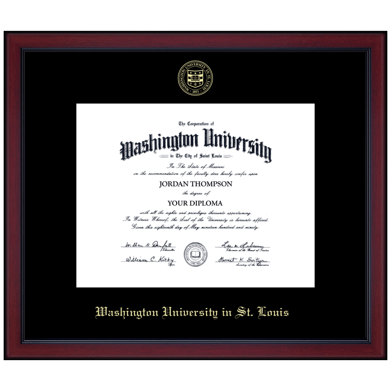 Gold Embossed Achievement Edition Diploma Frame in Academy Washington